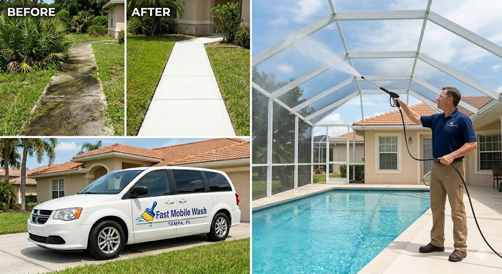 Tampa Power Washing Before and After